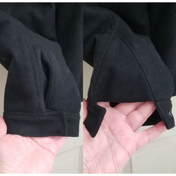 Old Navy black wool blend full zipper jacket with pockets XL - Picture 4 of 4